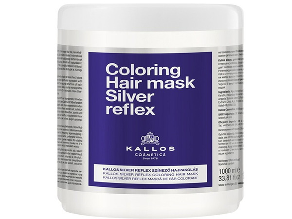 Kallos Silver Reflex Színező hajpakolás 1000 ml